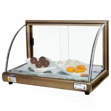 Imagem de Estufa Para Salgados Vitrine Fria Alfa 47cm Café com 8 Gelo X Bivolt P