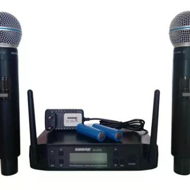 Imagem de Microfone Shure Profissional Glxd4 Uhf Sem Fio Duplo Cardióide - Cápsula Beta 58a - Recarregável