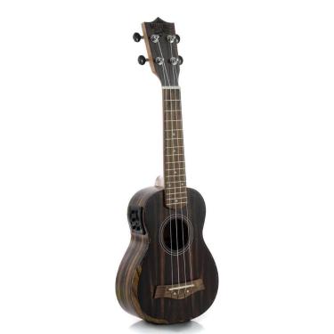 Imagem de Ukulele Moani MAUNA Soprano 21'' Ebony C/ Bag UKEB-21EQ