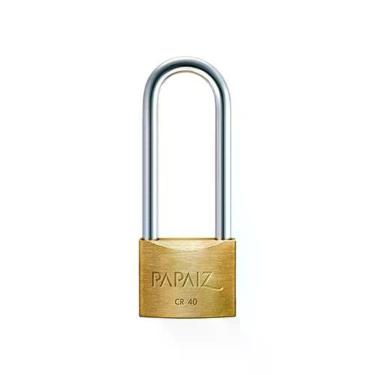 Imagem de Cadeado Papaiz Haste Longa 45-70mm Em Aço Inox, Zamac, Latão E Aço Carbono