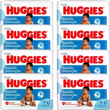 Imagem de Fralda Huggies Rápida Absorção G 8 Pacotes