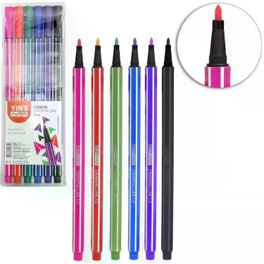 Imagem de Kit C/ 3 Caneta Hidrografica Drawing Line Ponta 1.0mm - Yins Paper