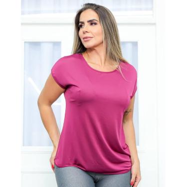Imagem de Blusa Feminina Fitness em Dry Fit para Academia Seca Rápido com Detalh