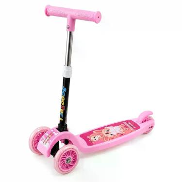 Imagem de Patinete Infantil Dobrável 3 Rodas Com LED E Altura Ajustável Multmaxx