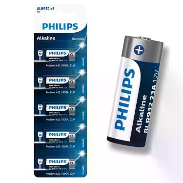 Imagem de 5 Baterias 12V Pilhas Philips 23a A23 Alcalina 1 Cartela