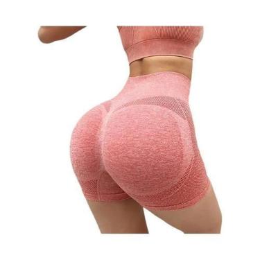 Imagem de Shorts De Yoga Femininos De Cintura Alta Para Fitness, Esportes, Corri