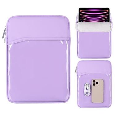 Imagem de DDgro Capa de transporte para iPad de 9 a 11 polegadas, bolsa para tablet para iPad Pro M4 de 11 polegadas / iPad Air M2 de 11 polegadas / iPad/iPad Air 11 polegadas (M2) / Galaxy Tab S9/S8 (roxo)