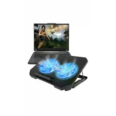 Imagem de Base Notebook Cooler 2 Ventoinhas Silenciosa Ajustavel Led P - Congrat