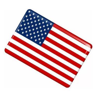 Imagem de Adesivo Bandeira Americana Carro Moto Capacete Resinado Bd12 - SPTS