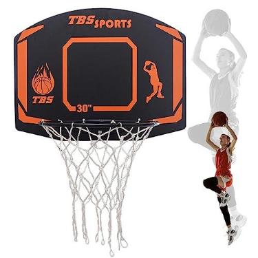 Imagem de Tabela De Basquete Aro 41 Cm C/Rede - Compatível com Bola Oficial 7 - À Prova D'agua Black Premium