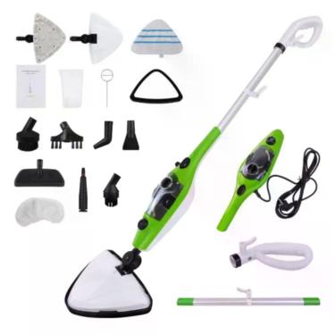 Imagem de Vaporizador Mop 5 em 1 Higienizador a Vapor com Ajuste de Intensidade Verde e Cinza Yeet 110V 1300W 350ML