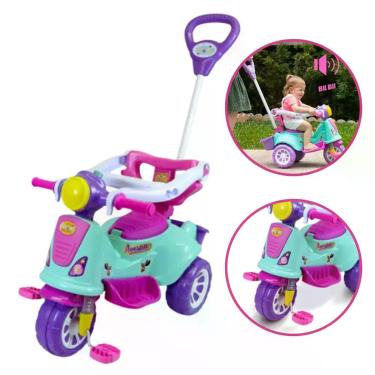 Imagem de Triciclo Motoca Passeio Infantil Avespa Rosa Menina Maral, Rosa
