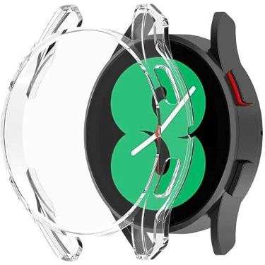 Imagem de Nandos-Store - Capa Bumper Case compativel com Samsung Galaxy Atvice 1 active 2 Watch 3 watch 4 watch 5 (Transparente, Galaxy Watch 4 classic - 46mm)