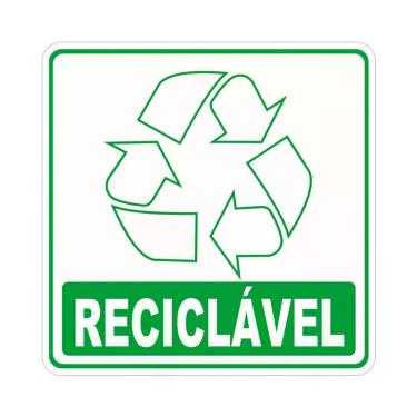 Imagem de Adesivo Lixo Reciclavel 15cmx15cm Nome Do Desenho Reciclável