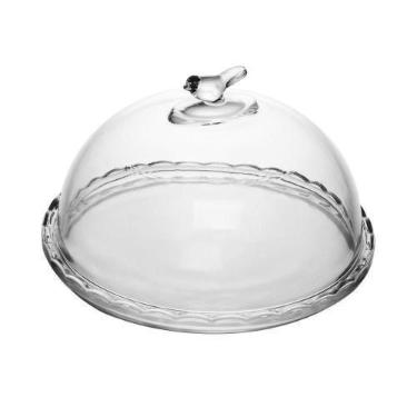 Imagem de Queijeira Birds para Queijos em Cristal Trabalhado 20cm Transparente W