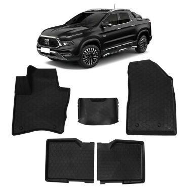 Imagem de Kit Tapete Premium Bandeja Elevado Fiat Toro 2016/2025 Grid
