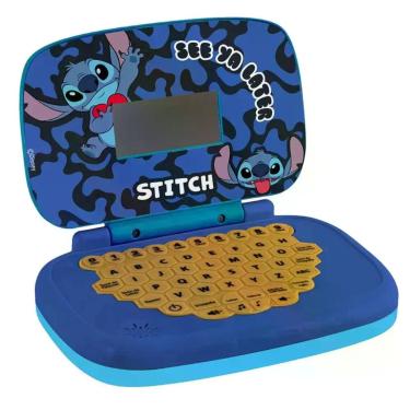 Imagem de Laptop Infantil Educativo com Tela Incorporada Disney Stitch Bilíngue 