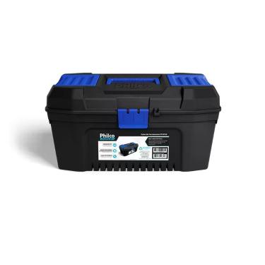 Imagem de Caixa para Ferramentas PFCP22 20” 30kg Multiuso com Bandeja Removível Plástico Reciclado Preto Philco