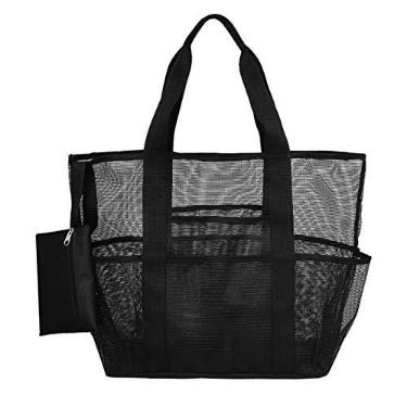 Imagem de Bolsa de praia, sacola de brinquedo de praia, bolsa de rede para esportes aquáticos para praia na piscina