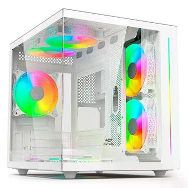 Imagem de Gabinete Gamer C3tech Aquarius Mt-g810, Frontal E Lateral Em Vidro, Usb 3.0, Branco - Mt-g810wh