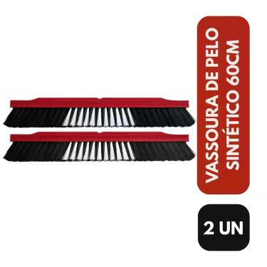 Imagem de 2 Unidades Vassoura Pelo Sintético Macia 60cm Grande Multiuso Limp Int