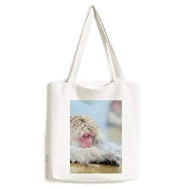 Imagem de Bolsa de lona para fotografia de animais de organismo macaco bolsa de compras casual