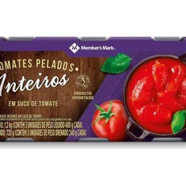 Imagem de Molho De Tomates Pelados Inteiros - Itália Kit 3unds 400g - Member's M
