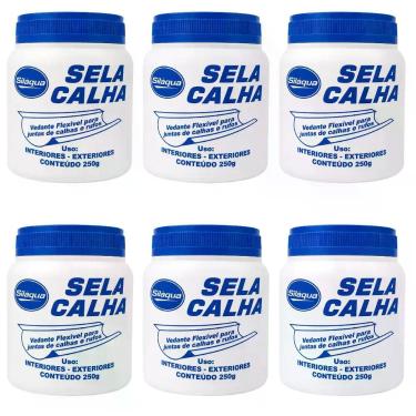 Imagem de Sela Calha 250g Calhas Rufos Vedantes Telhado 6 Unidades - SILAQUA