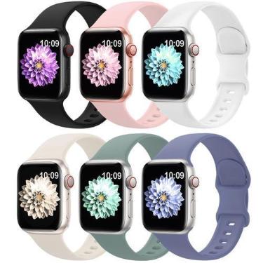 Imagem de Pulseiras esportivas compatíveis com Apple Watch, pacote com 6 AMSKY
