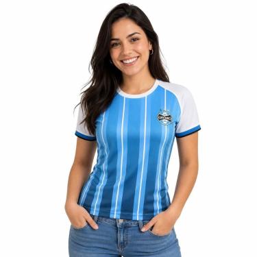 Imagem de Camisa Feminina Grêmio Degradê Azul Oficial Original Licenciada Torced