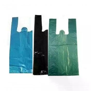 Imagem de Sacola Plástica Reciclada Sacolas Reforçadas 35x45 45x60 50x70 Pacote de 1KG 100% Reciclável Azul, Verde, Preto Higipack