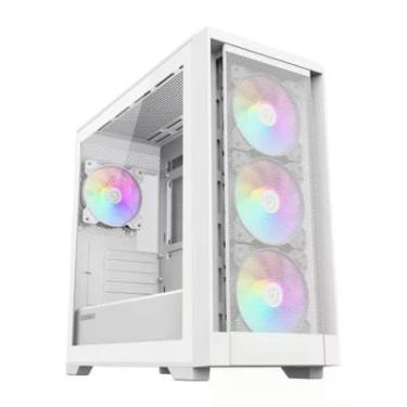 Imagem de Gabinete Gamer Gamemax Quest Mid Tower Usb Lateral Vidro Branco