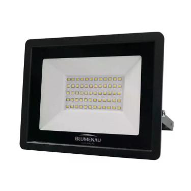 Imagem de Refletor Blumenau De Led Slim 50w Verde Preto Bivolt