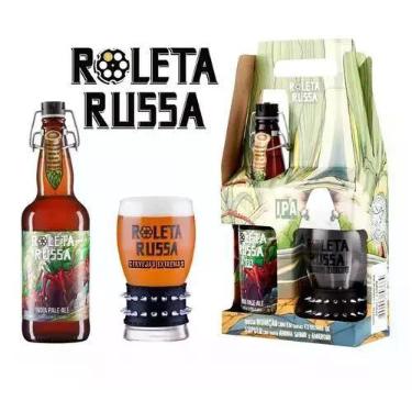 Imagem de Kit presenteável roleta russa ipa 500ml + copo 320ml