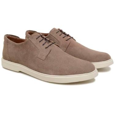 Imagem de Turunelli Calçados | Sider Derby Masculino em Camurça Legítima, Sapato Casual Disponivel nas cores Preto Taupe Café e Azul, Costura Artesanal, Palmilha em Gel, Solado EVA Super Leve, Numeração 37-44 (Taupe, BR, Adulto, Numérico, 38)