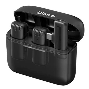 Imagem de [Somente para iPhone 15/16 ou Android] ULANZI Microfone de lapela sem fio J12 para telefone USB C, microfone plug-play 2 em 1 com capa de carregamento para telefone entrevista de gravação de vídeo