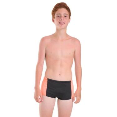 Imagem de Sunga Infantil Preto com Laranja Solenza Moda Praia - Siolenza, 2