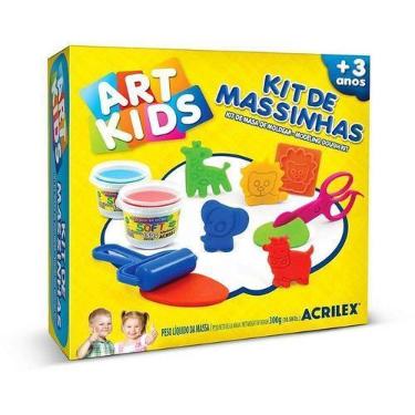 Imagem de Massa Para Modelar Criativa Art Kids 300g Com 7 Acessórios - Acrilex