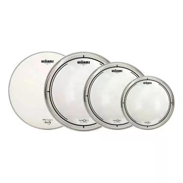 Imagem de Kit de Peles para Bateria Tom Pack Target W2-TP101216+ Batedeira-Resposta Filme Duplo Transparente Williams Drumheads