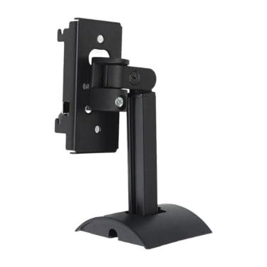 Imagem de simhoa Suporte de montagem de alto-falante Suporte de montagem Resistente Fácil Ajustável para alto-falantes surround Sala de estar Home Theater Cozinha, Preto