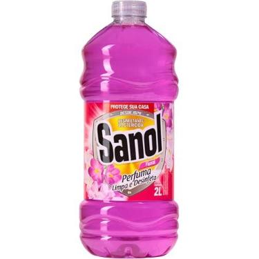 Imagem de Desinfetante Líquido para uso Geral, Floral, Sanol, 2 Litros, Rosa