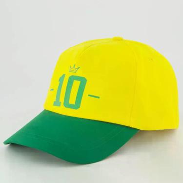 Imagem de Boné Dras Sports Brasil 10 Amarelo e Verde, Único