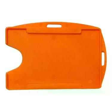 Imagem de Porta Crachá Rígido M3 Conjugado Laranja 100 Und - Click Suprimentos