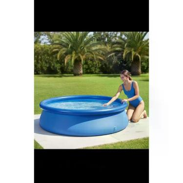 Imagem de Piscina Inflável 4600L Azul: Diversão e Frescor Garantidos! - Congratu