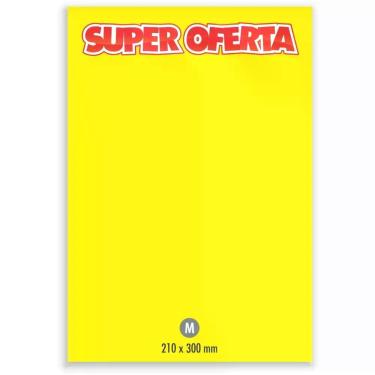 Imagem de Cartaz para Marcação Oferta Médio 30X21CM Amarelo - Pacote com 10 - Gr