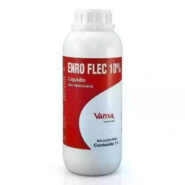 Imagem de Kit 3 Enro Flec 10% 1 Litro Enrofloxacino Oral Vansil