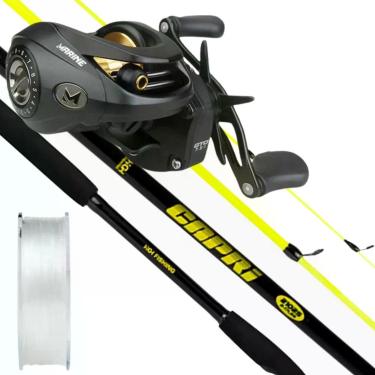 Imagem de Kit Pesca Carretilha Brisa Lite Vara HG Capri Linha Vexter Lado da Man