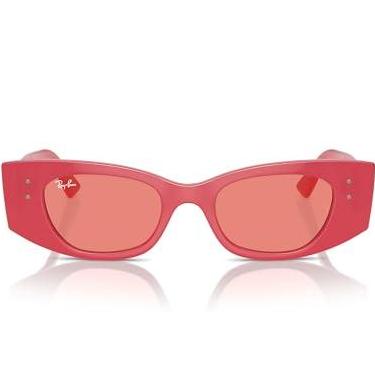 Imagem de Ray-Ban Óculos de sol retangulares Kat Rb4427, Cereja vermelha/rosa, 49 mm