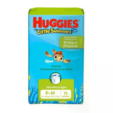 Imagem de Fralda Shortinho Huggies Little Swimmers P/M 7,5 a 12,5kg 11 Unidades,