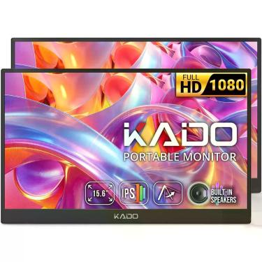 Imagem de Monitor Kado K16 15,6" FHD IPS Kit com 2 USB-C HDMI